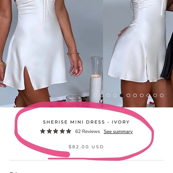 Babyboo Sherise Mini Slip Dress Ivory White Sweetheart Neck Sundress BRAND NEW - Picture 6 of 13